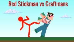 Le Stickman Rouge contre les Craftmans - crazygames