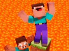 Noob vs Pro mais le Sol est de la Lave Minecraft - crazygames